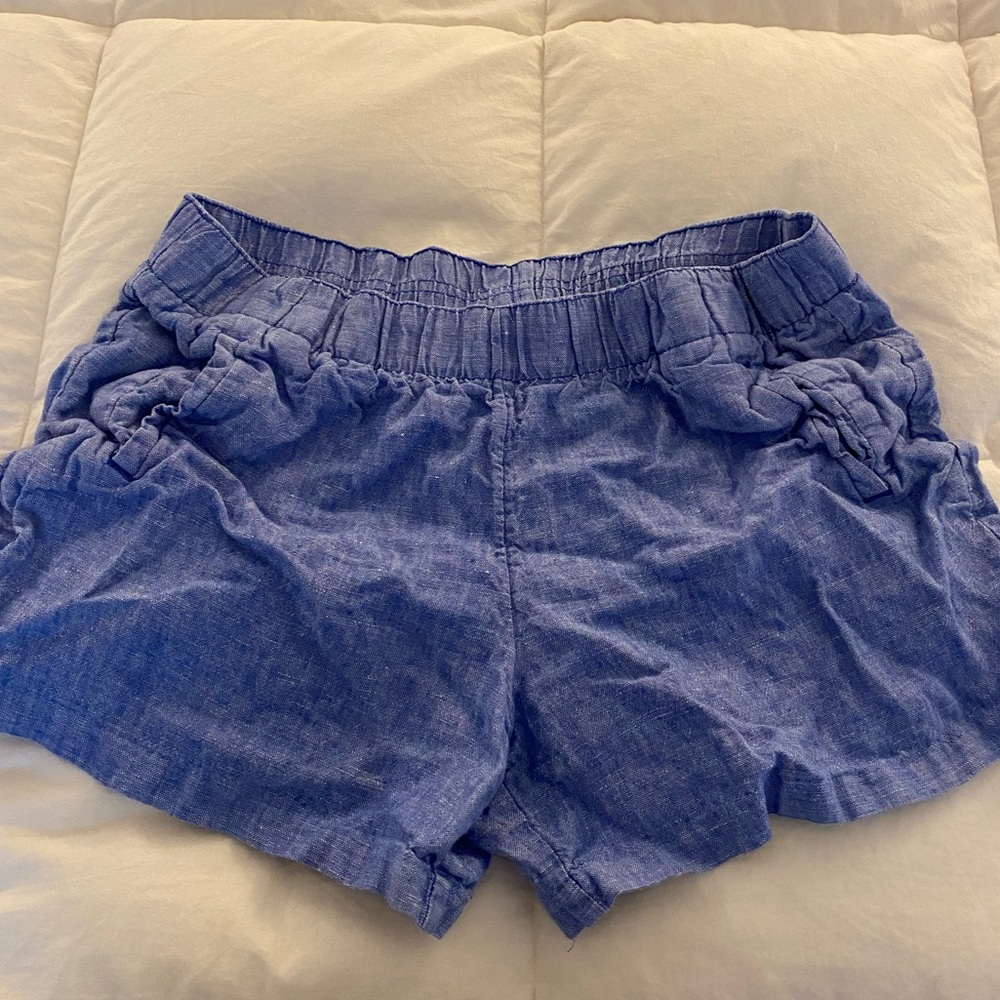 Linen Blue Shorts